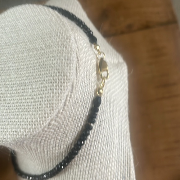 Black faceted hematite necklace in 17” - Picture 4 of 4